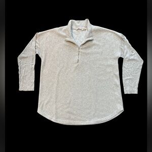 Soft Surroundings ladies women’s  size L, oatmeal color 1/4 zip sweater,